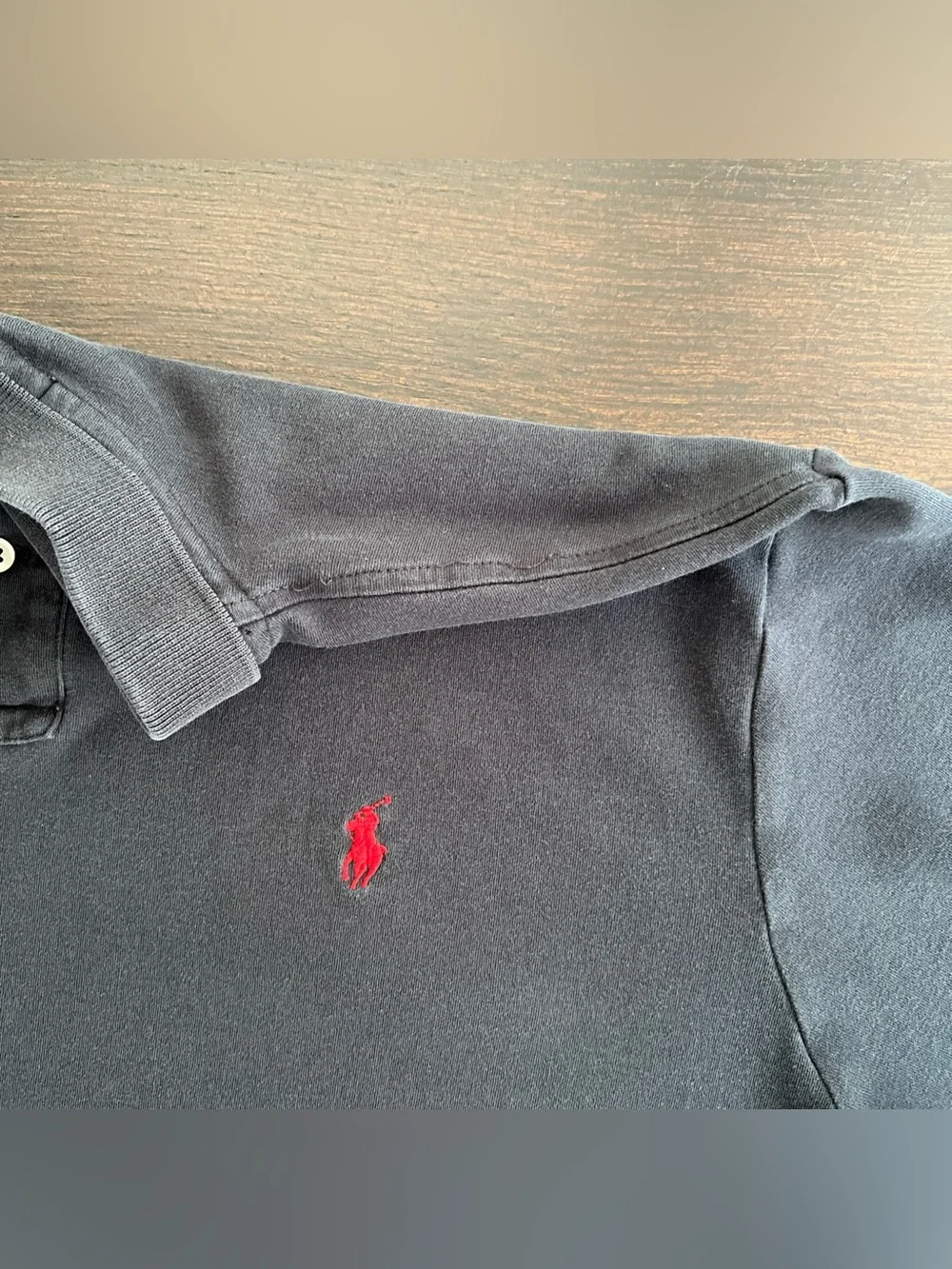 Polo Ralph Lauren The Iconic Polo Shirt Custom Fit Men’s 2XL Black Grunge Preppy